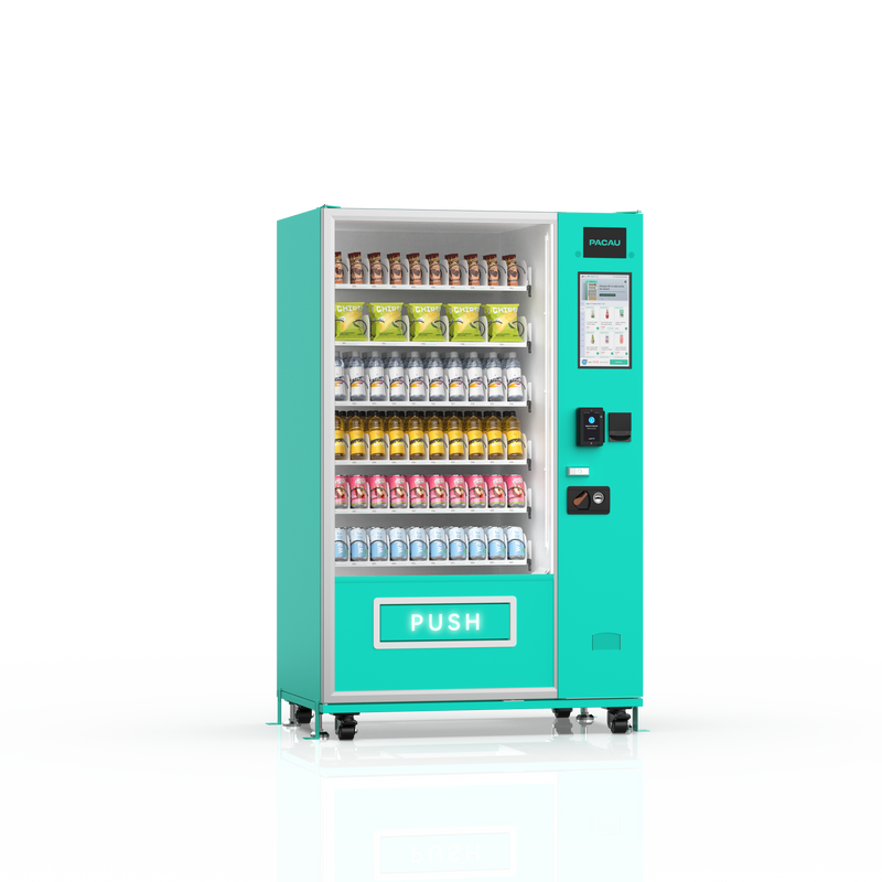 60-channel vending machine with spring mechanism
