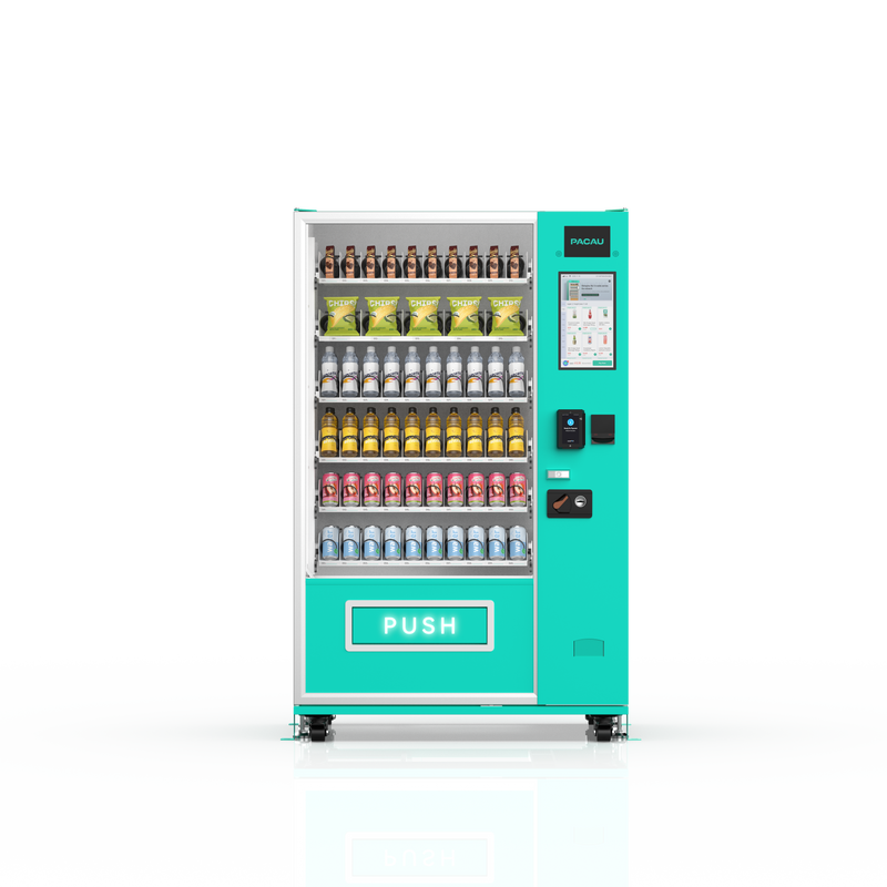 60-channel vending machine with spring mechanism