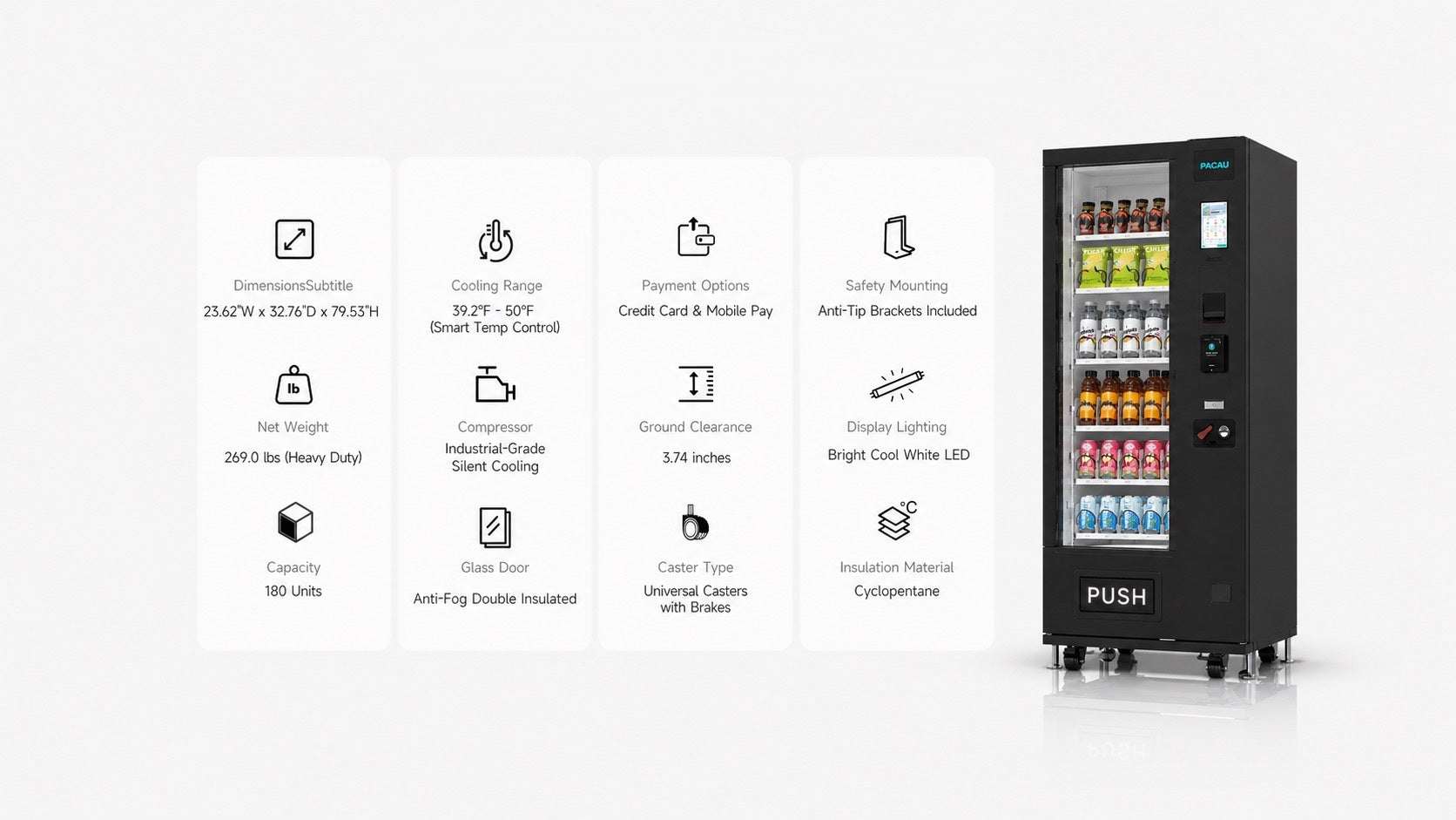 PACAU-Vending Machines|In Stock - US