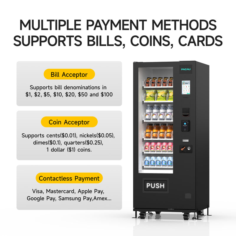 36-channel vending machine with spring mechanism