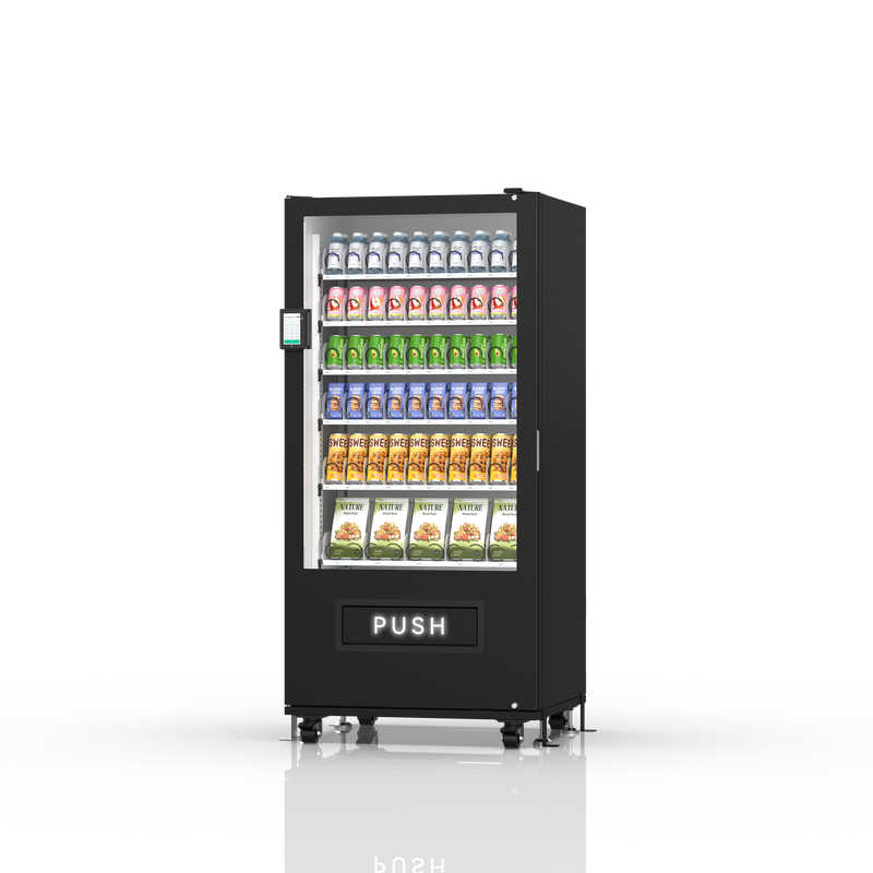 60-channel vending machine with spring mechanism