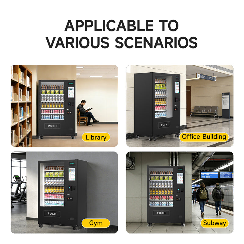 60-channel vending machine with spring mechanism