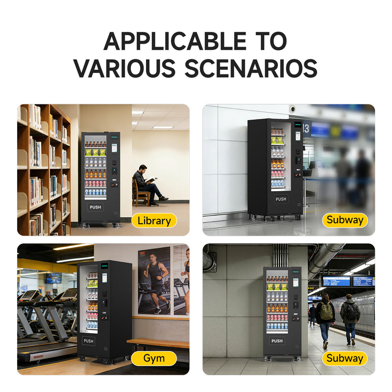 36-channel vending machine with spring mechanism