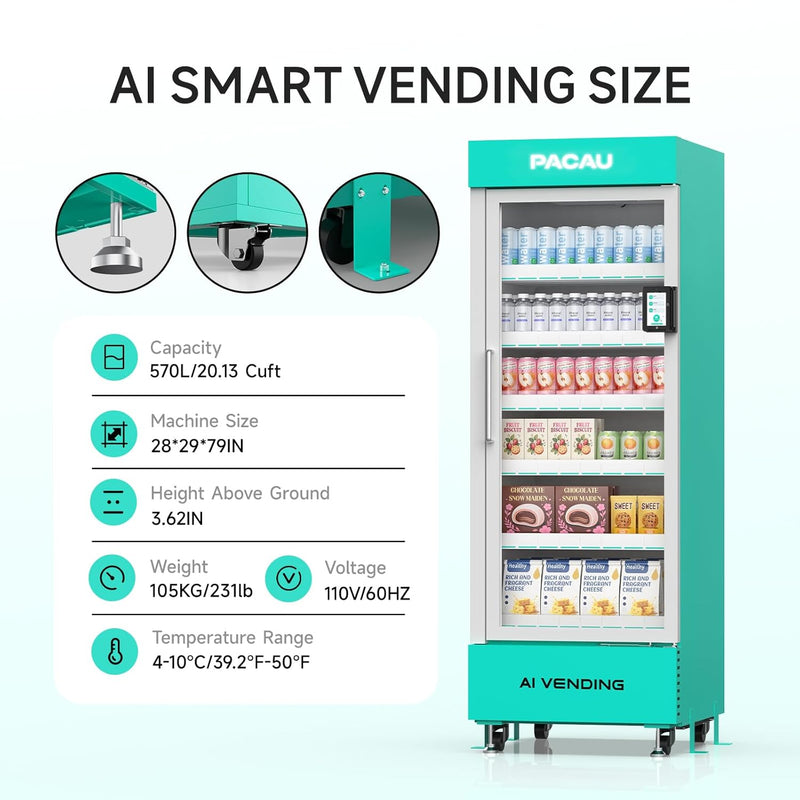 570L AI Smart Fridge Vending Machine | Grab & Go Automated Retail