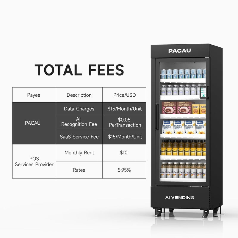 AI Smart Open Door Snack & Drink Vending Machine with Gravity Shelves