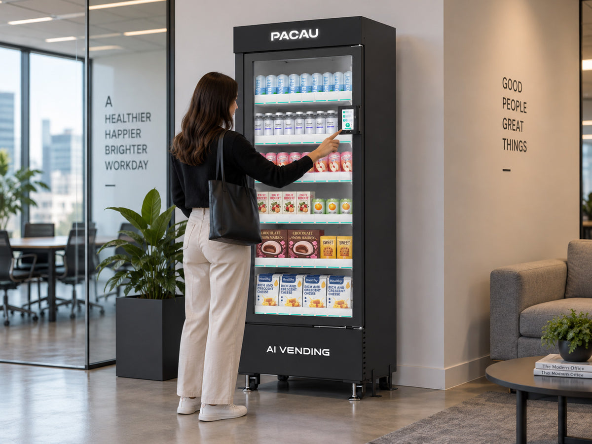 PACAU AI vending machine in a commercial environment